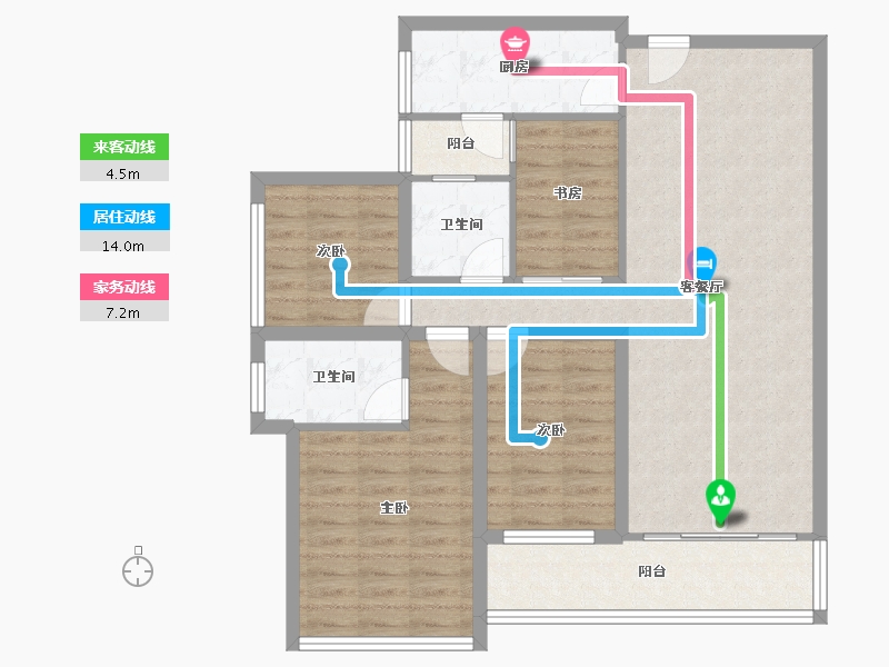 广东省-深圳市-保利上城-95.32-户型库-动静线