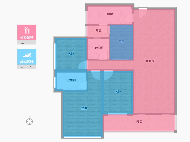 广东省-深圳市-保利上城-95.32-户型库-动静分区