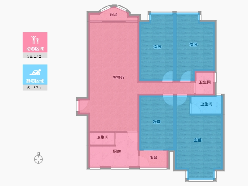 广东省-深圳市-美荔园-106.57-户型库-动静分区