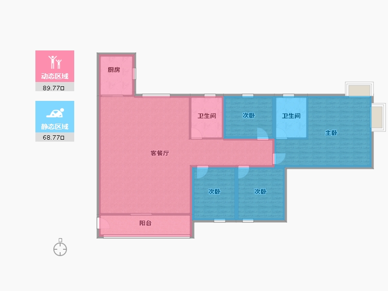 广东省-深圳市-中粮鸿云-144.37-户型库-动静分区