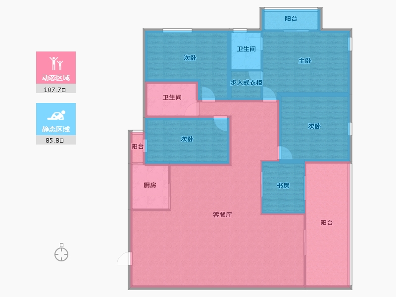 广东省-深圳市-鸿翔花园-175.90-户型库-动静分区