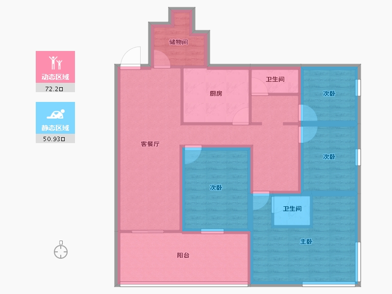 广东省-深圳市-鸿翔花园-109.17-户型库-动静分区