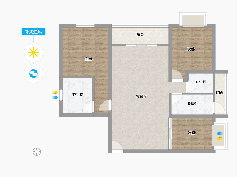 广东省-深圳市-山水情家园-82.12-户型库-采光通风