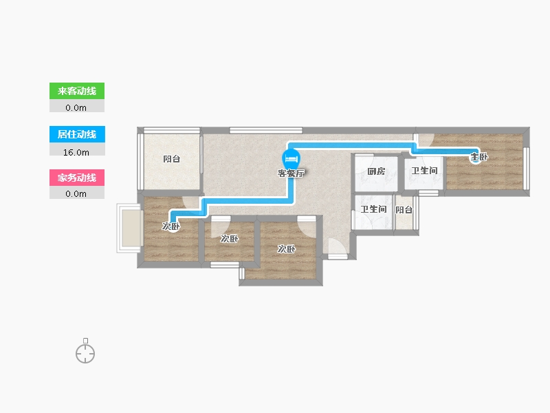 广东省-深圳市-康佳苑-61.51-户型库-动静线