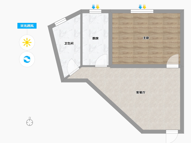 广东省-深圳市-同乐大厦-46.03-户型库-采光通风