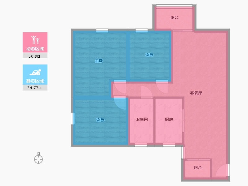 广东省-深圳市-晶品居-75.93-户型库-动静分区