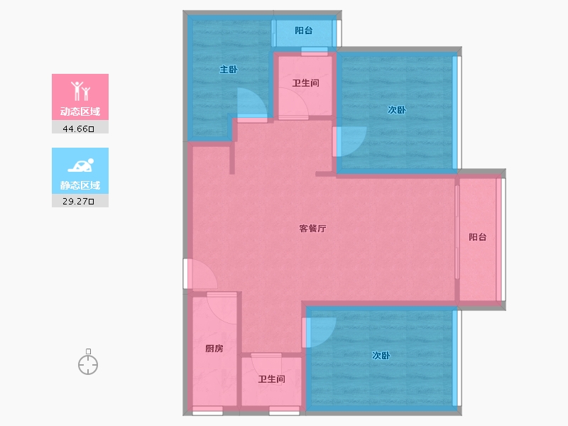 广东省-深圳市-华晖云门-65.09-户型库-动静分区