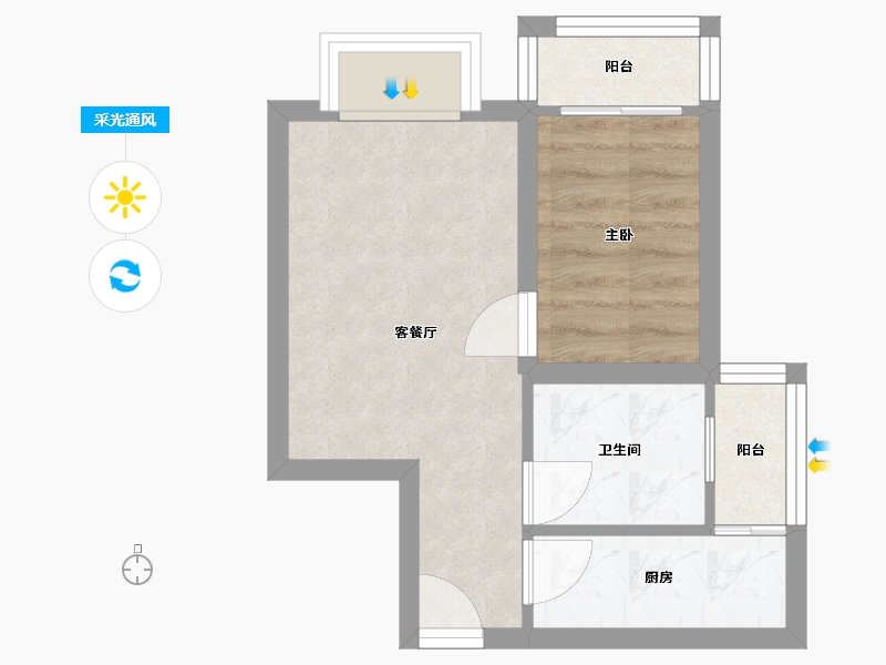 广东省-深圳市-鼎太风华(七期)-32.08-户型库-采光通风