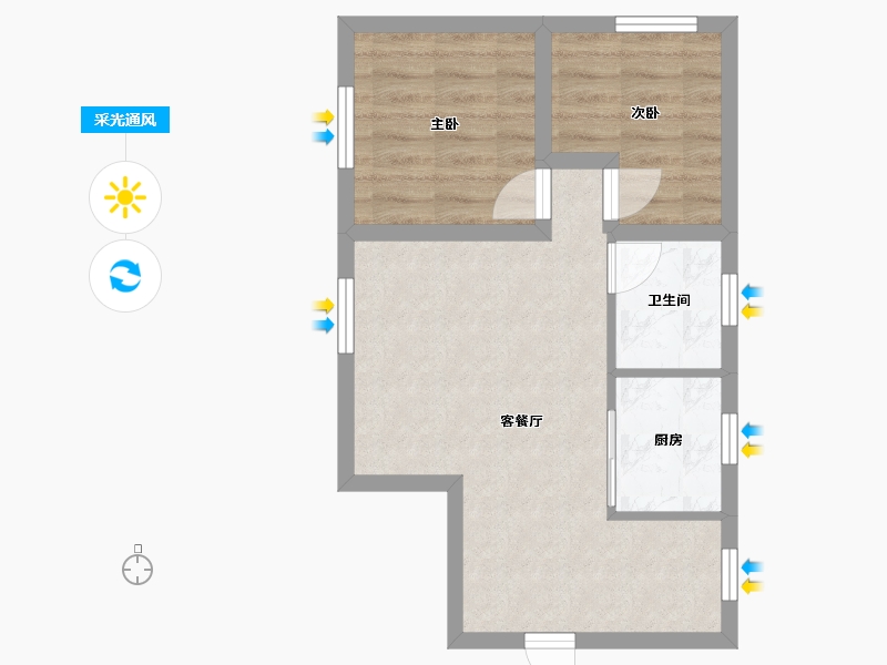 广东省-深圳市-钜建大厦-46.94-户型库-采光通风