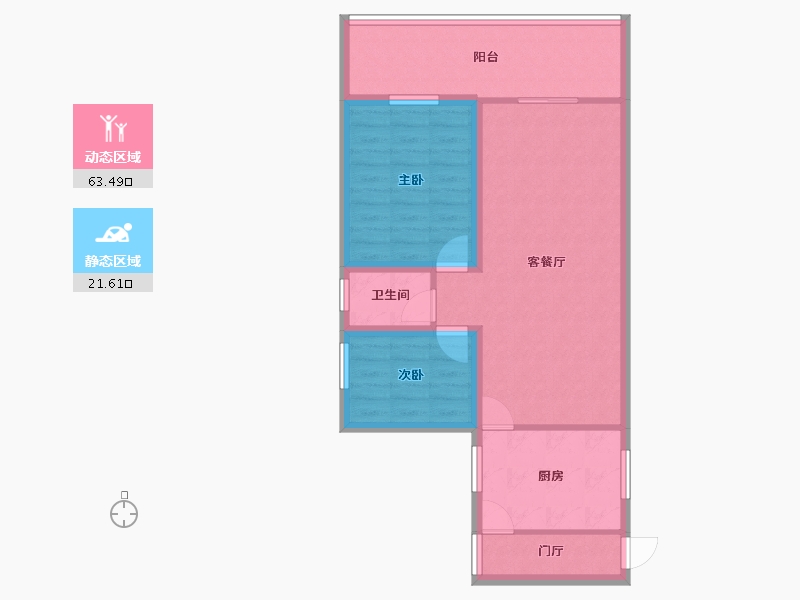 广东省-深圳市-合正瑞园-75.95-户型库-动静分区