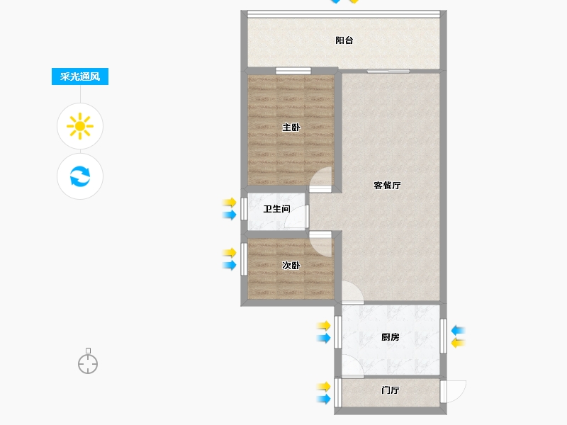 广东省-深圳市-合正瑞园-75.95-户型库-采光通风