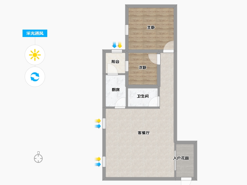 广东省-深圳市-南新苑-59.00-户型库-采光通风