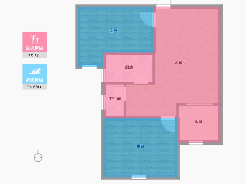 广东省-深圳市-鸿翔花园-53.21-户型库-动静分区