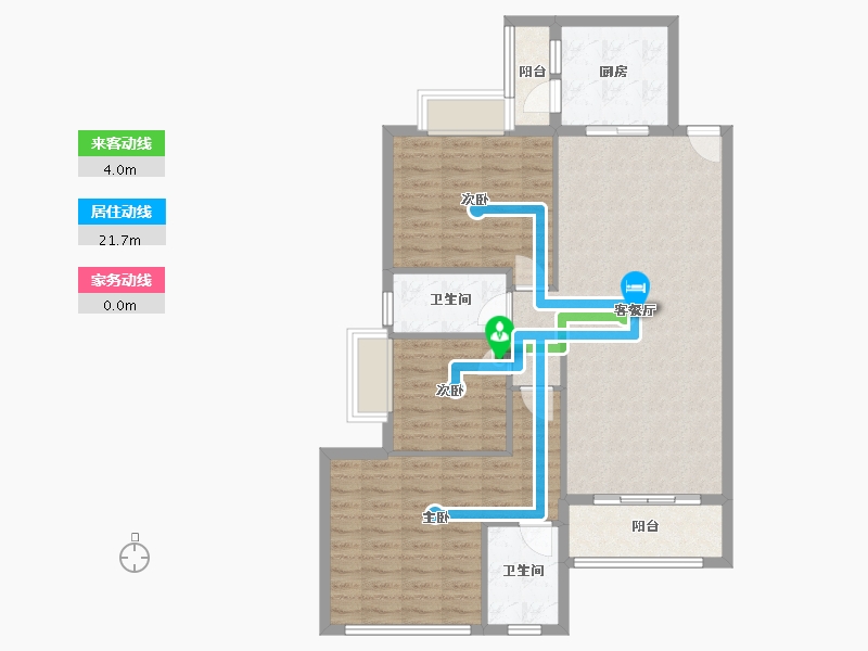 广东省-清远市-燕喜华庭-95.15-户型库-动静线