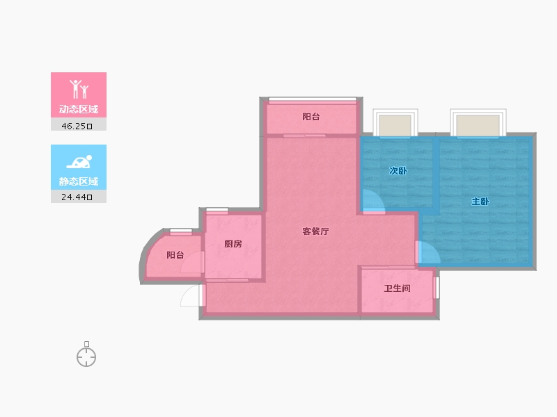 广东省-深圳市-鸿翔花园-63.07-户型库-动静分区