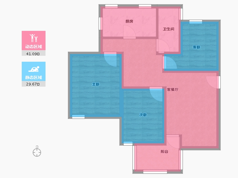 广东省-深圳市-马古岭小区-61.53-户型库-动静分区