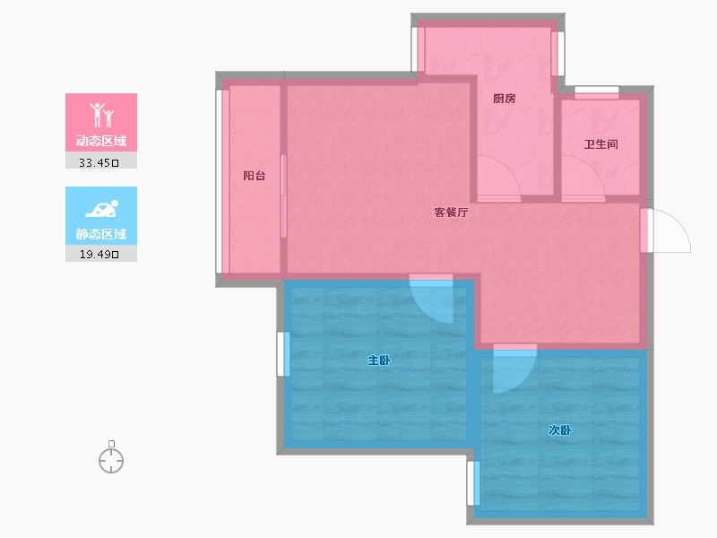 广东省-深圳市-湖臻大厦-46.52-户型库-动静分区