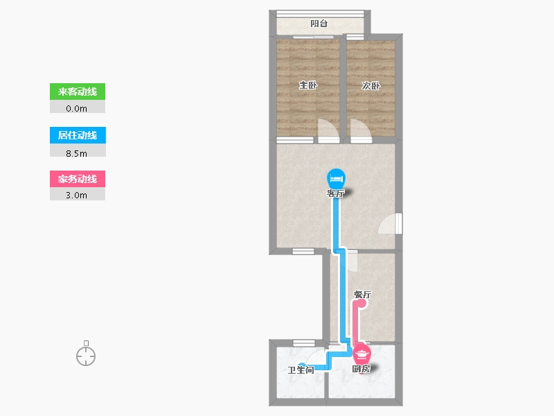 广东省-深圳市-双城世纪大厦-50.63-户型库-动静线