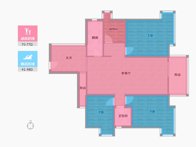 广东省-深圳市-海怡东方花园-99.53-户型库-动静分区