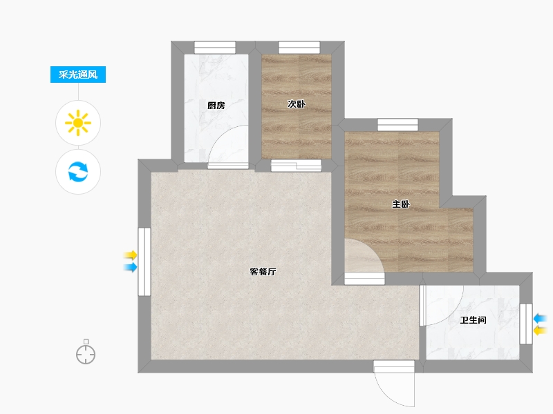 广东省-深圳市-庐山花园-30.33-户型库-采光通风