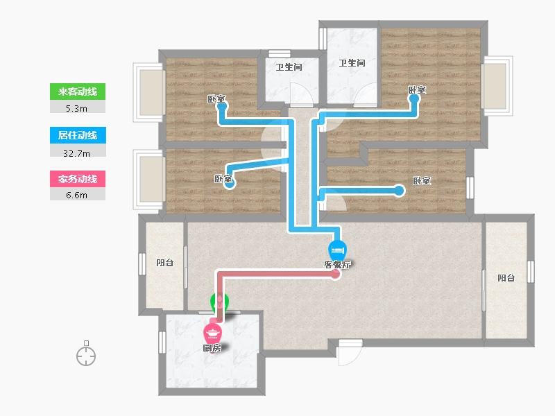 广东省-深圳市-百合苑-108.08-户型库-动静线