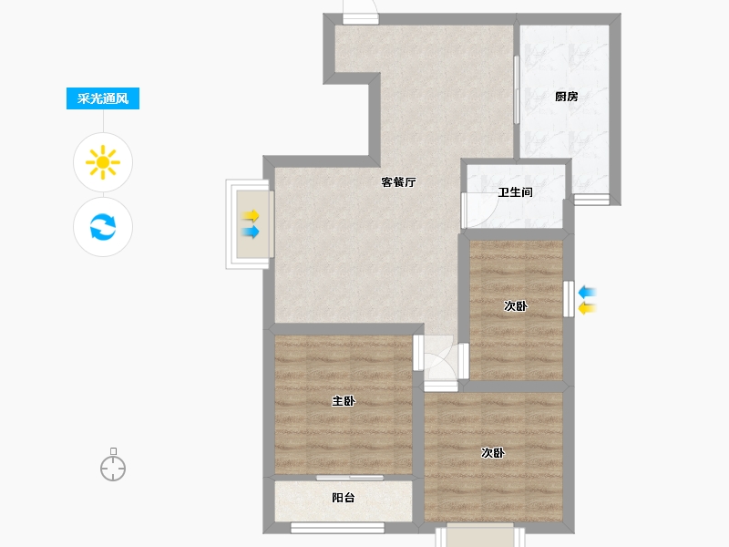 广东省-深圳市-万象新园-64.05-户型库-采光通风