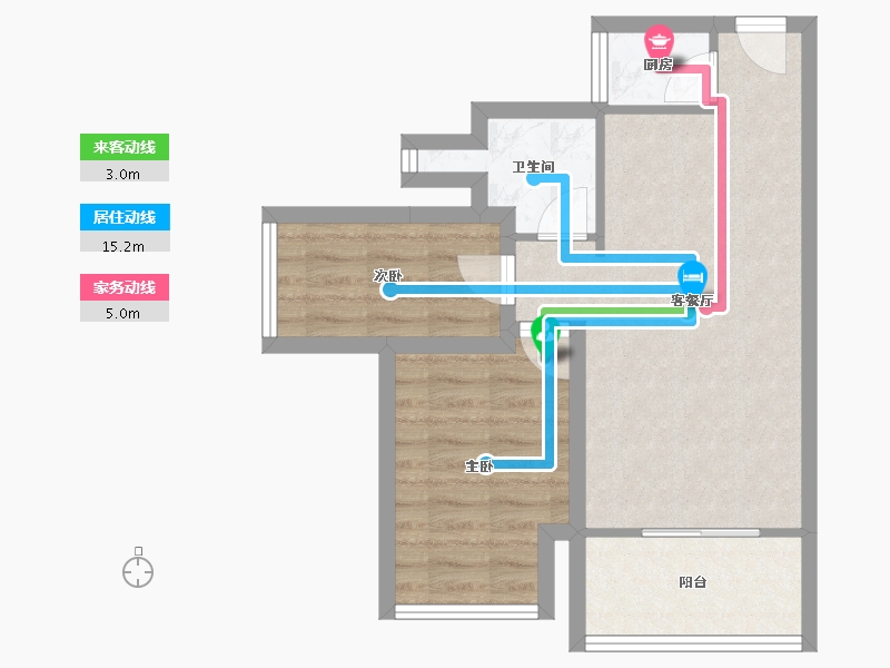 广东省-深圳市-阳光花地苑-53.21-户型库-动静线