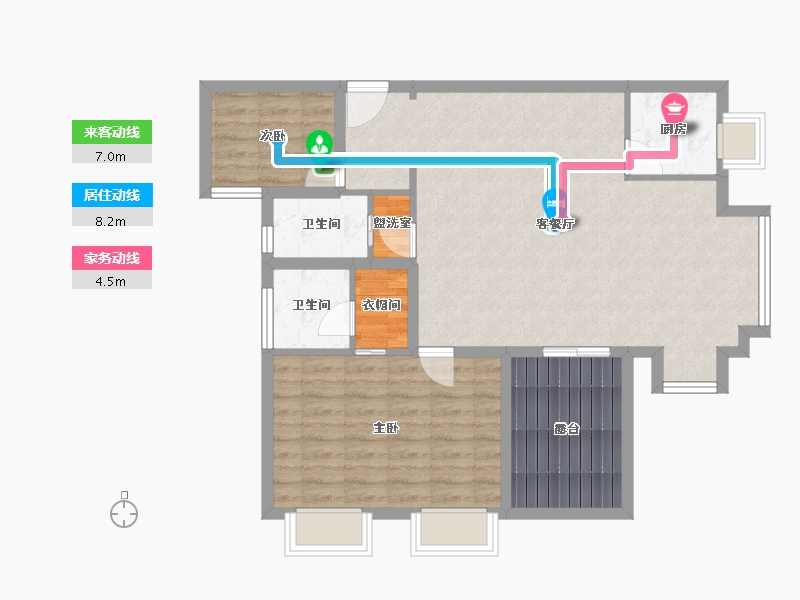 广东省-深圳市-长丰苑-89.07-户型库-动静线