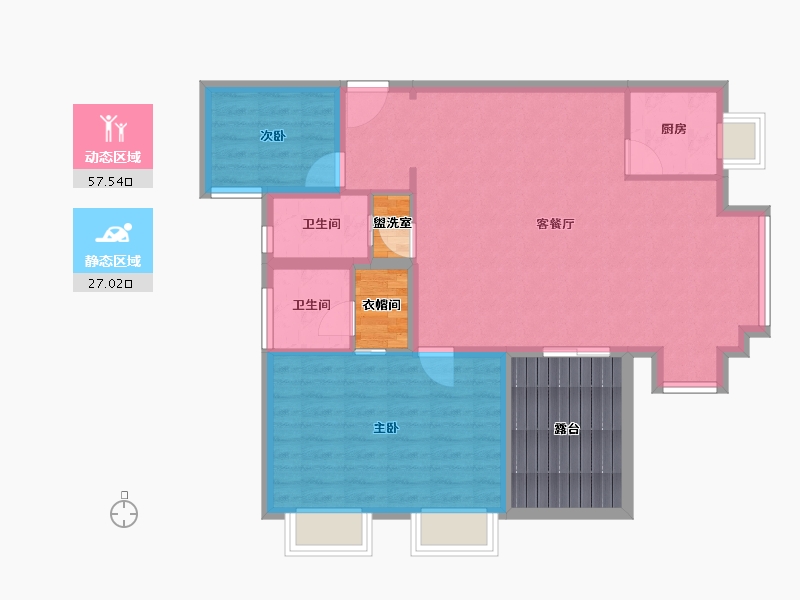 广东省-深圳市-长丰苑-89.07-户型库-动静分区