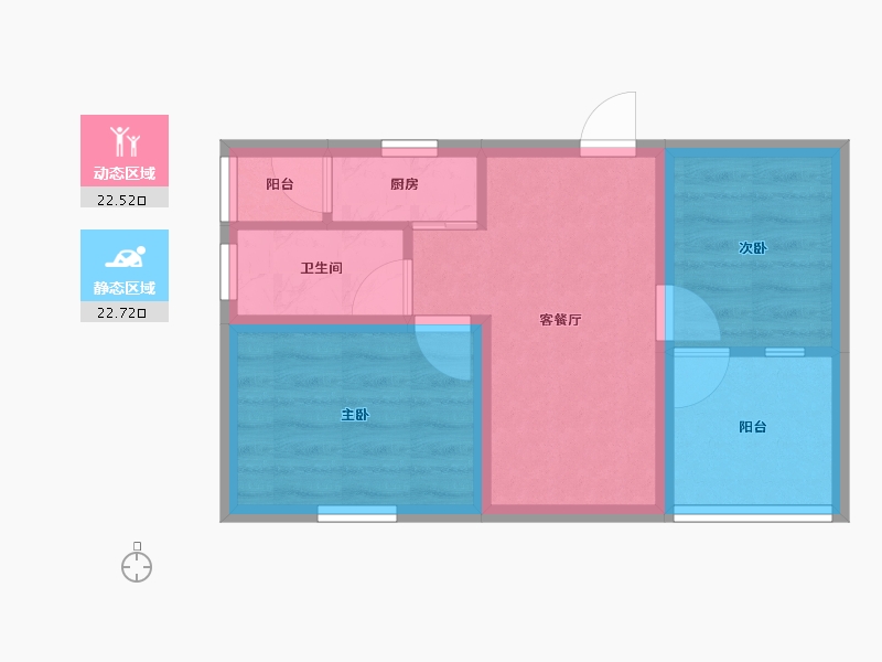 广东省-深圳市-合正锦湖逸园-39.23-户型库-动静分区