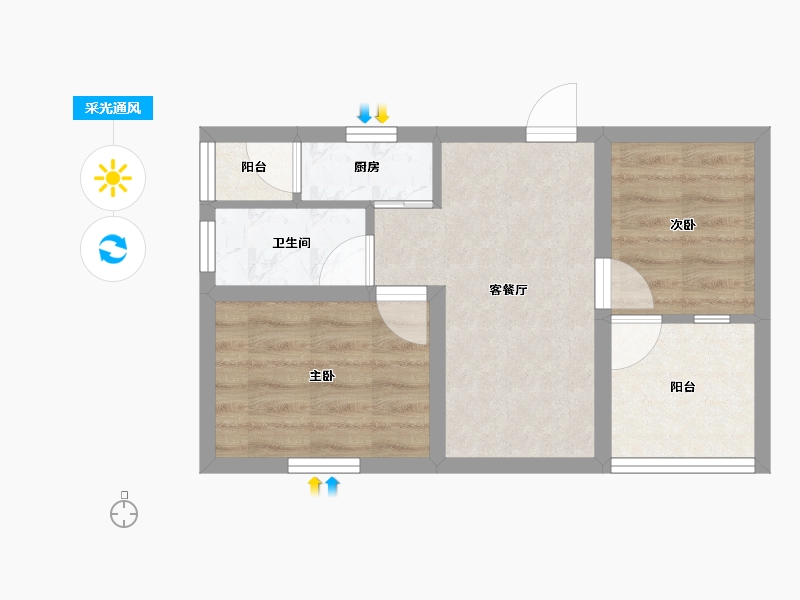 广东省-深圳市-合正锦湖逸园-39.23-户型库-采光通风