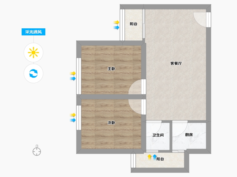 广东省-深圳市-长丰苑-42.07-户型库-采光通风