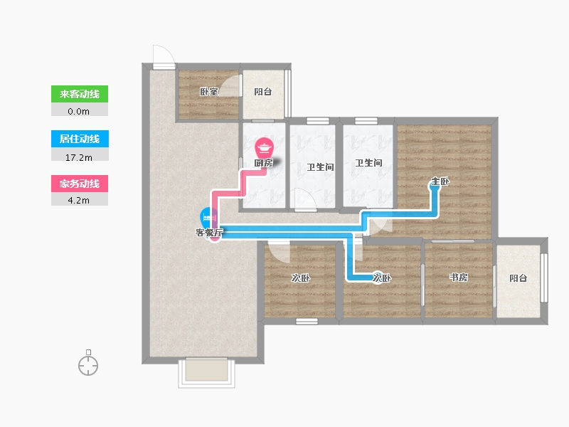 广东省-深圳市-港湾丽都-96.93-户型库-动静线