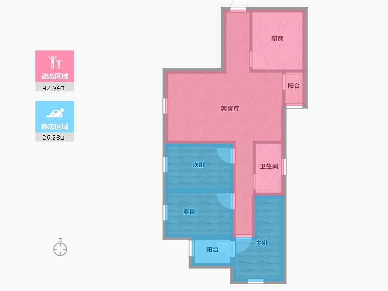 广东省-深圳市-海富花园-60.06-户型库-动静分区