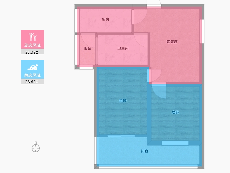 广东省-深圳市-鼎太风华(七期)-47.30-户型库-动静分区