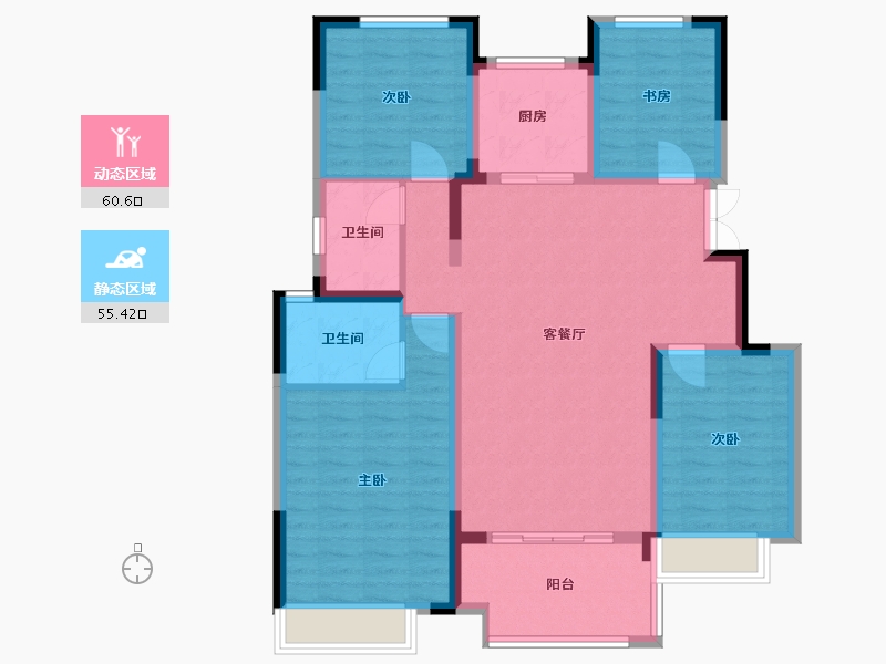 安徽省-合肥市-科创北城-104.00-户型库-动静分区