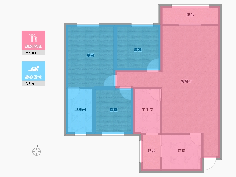 广东省-深圳市-嘉景苑-84.45-户型库-动静分区