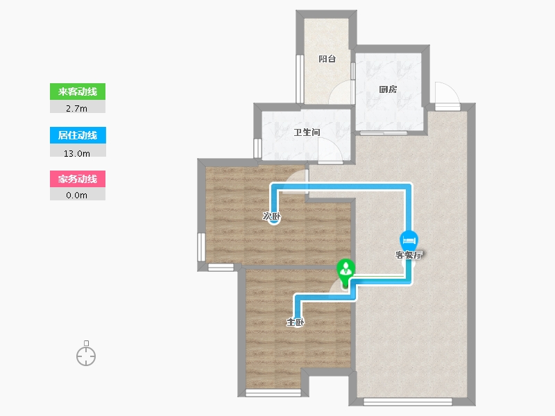 四川省-成都市-泰合新光华府-63.40-户型库-动静线