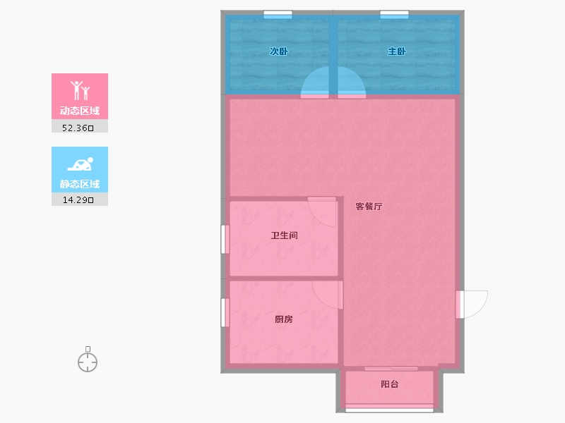 广东省-深圳市-缤纷年华-59.96-户型库-动静分区