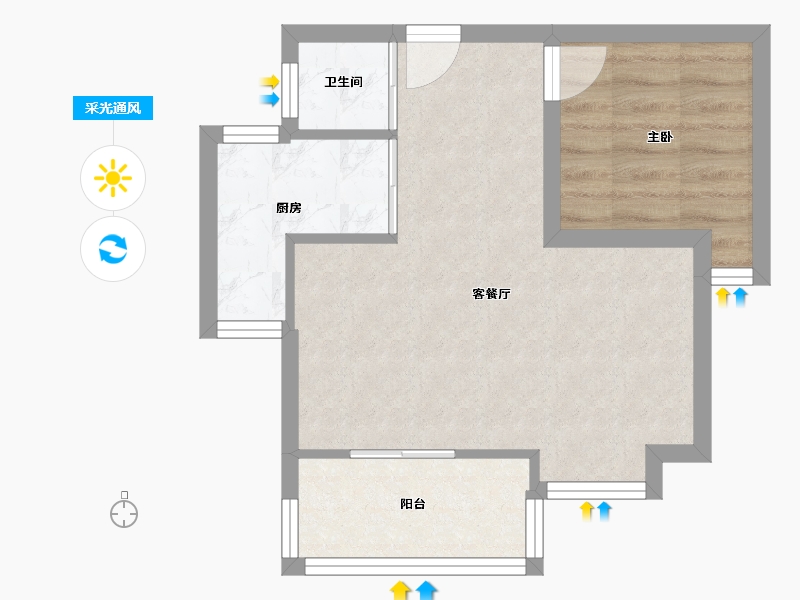 广东省-深圳市-湖臻大厦-43.08-户型库-采光通风