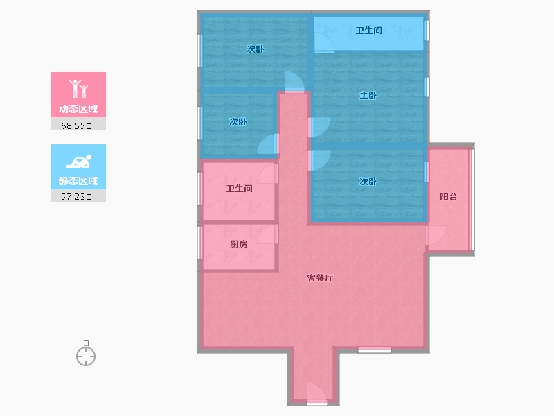 广东省-深圳市-港湾丽都-112.28-户型库-动静分区