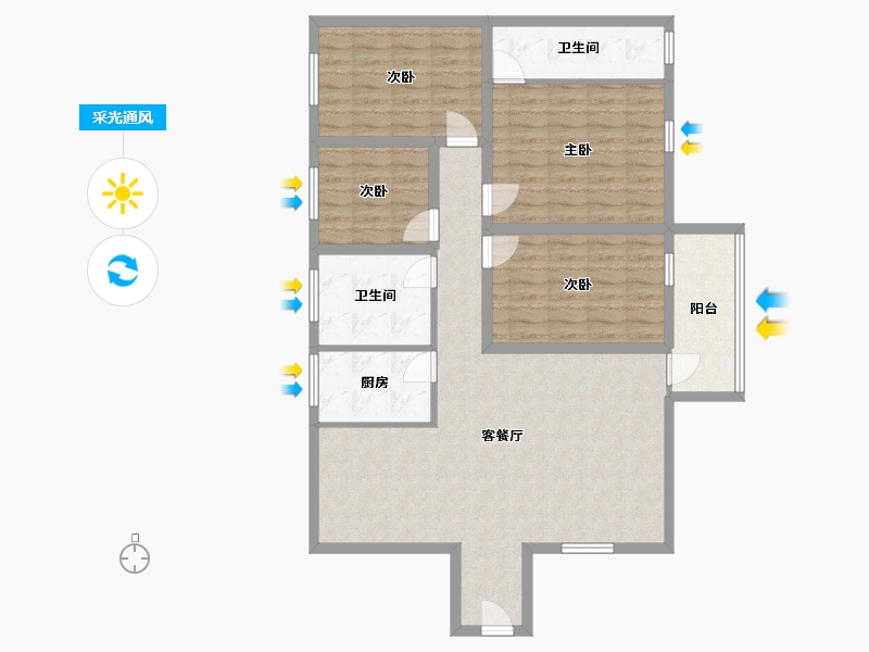 广东省-深圳市-港湾丽都-112.28-户型库-采光通风