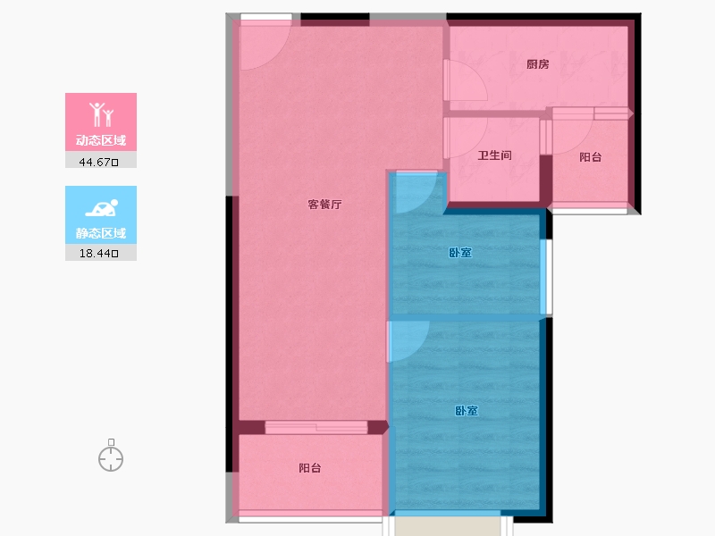 广东省-深圳市-京基·天韵府-56.40-户型库-动静分区