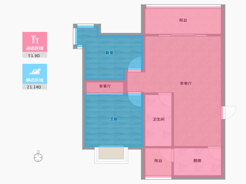 广东省-深圳市-山水情家园-65.20-户型库-动静分区