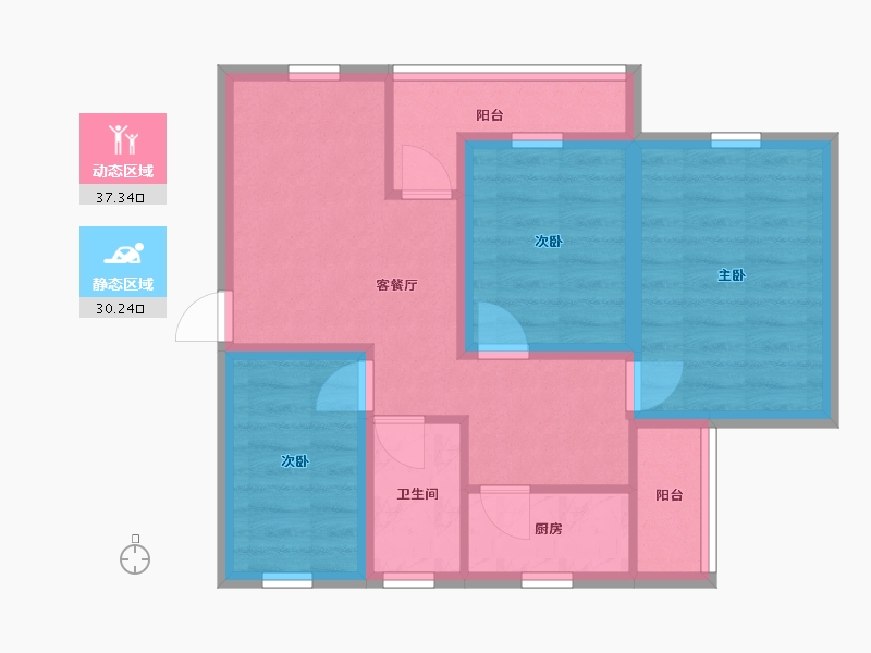 广东省-深圳市-马古岭小区-58.52-户型库-动静分区