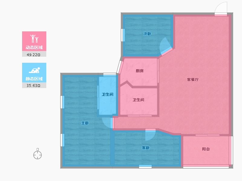 广东省-深圳市-金丽豪苑-75.82-户型库-动静分区