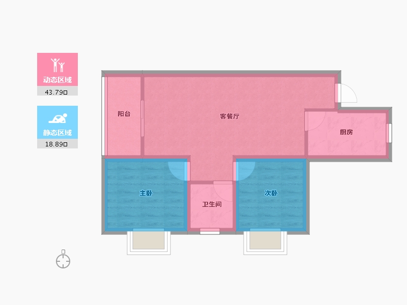 广东省-深圳市-田心庆云花园-55.54-户型库-动静分区