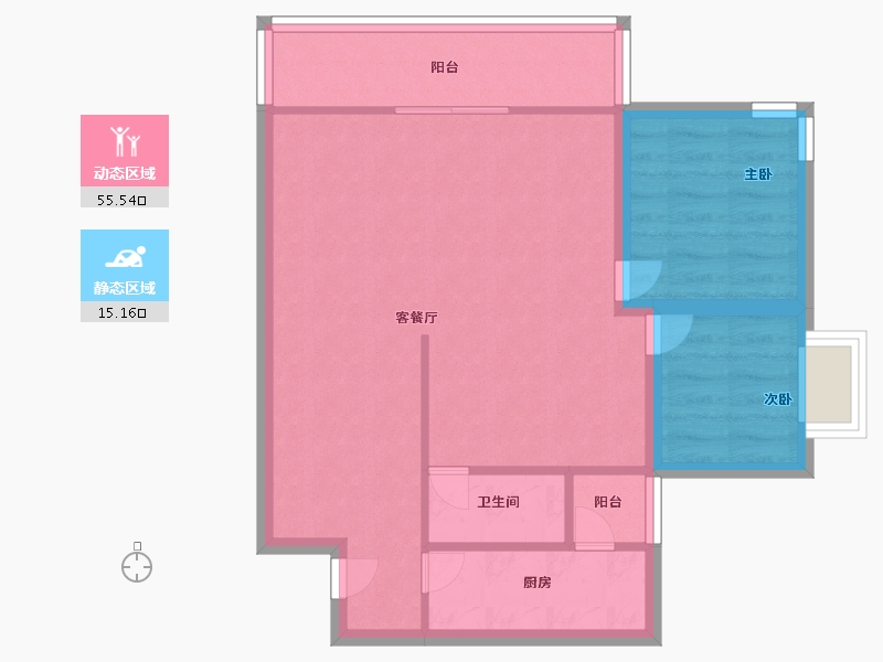 广东省-深圳市-万裕椰风海岸-63.19-户型库-动静分区