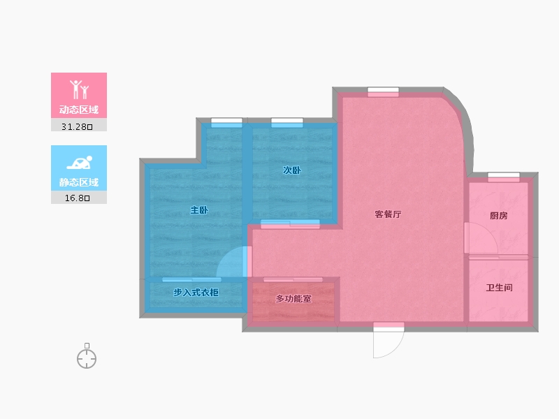 广东省-深圳市-粤海花园-42.50-户型库-动静分区