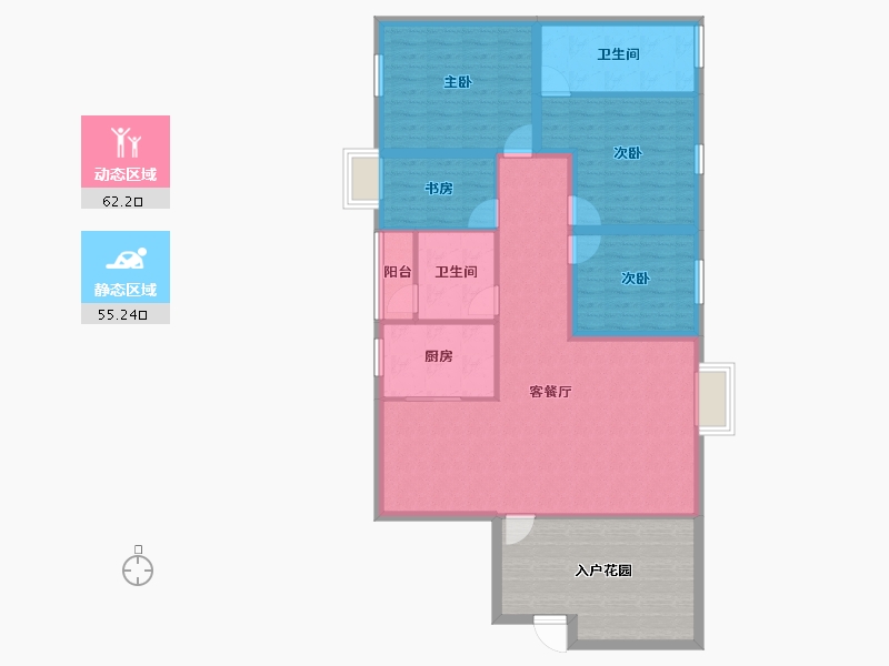 广东省-深圳市-港湾丽都-122.51-户型库-动静分区